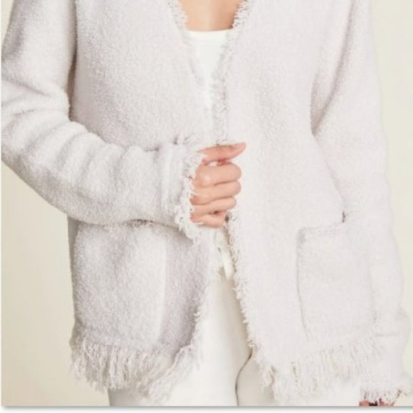 Barefoot Dreams Sweaters - BAREFOOT DREAMS - Cozy Chic Fringed Jacket/Open Cardigan, NWT, Size M
